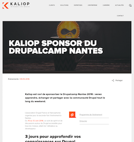 Kaliop sponsor